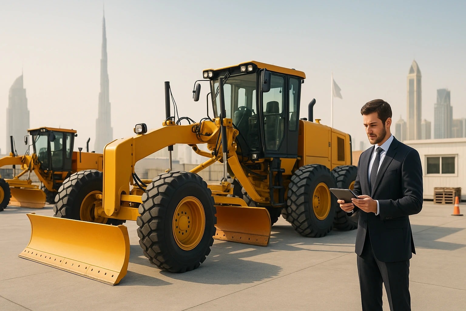 خرید گریدر از دبی:واردات و استعلام قیمت مدل‌های نو و دست‌دوم