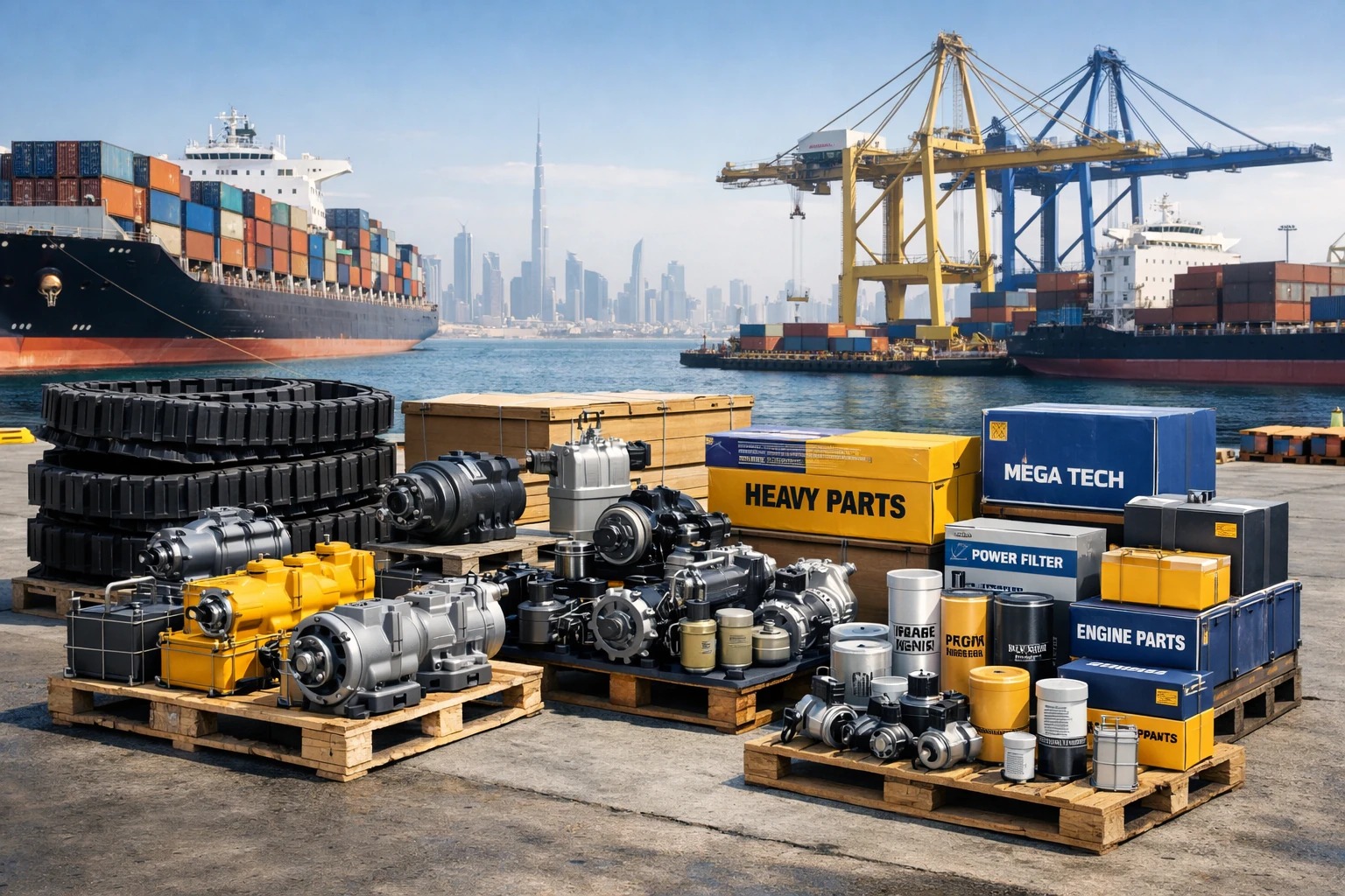 راهنمای جامع و استراتژیک خرید لوازم یدکی ماشین آلات راهسازی از دبی