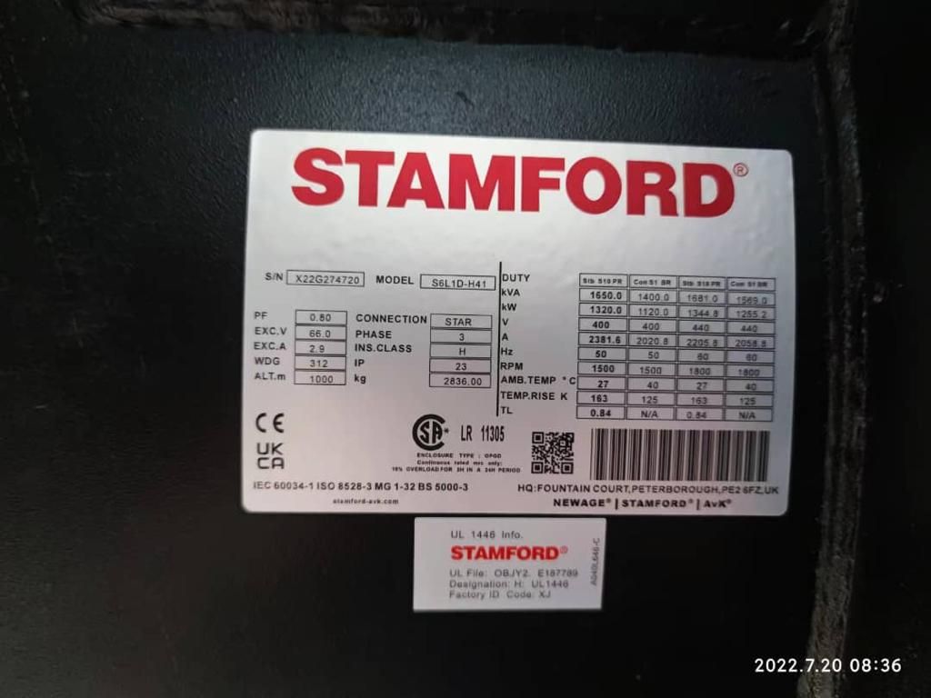 دیزل ژنراتور 1650 کاوا کامینز دیزل ژنراتور 1650 کاوا کامینز